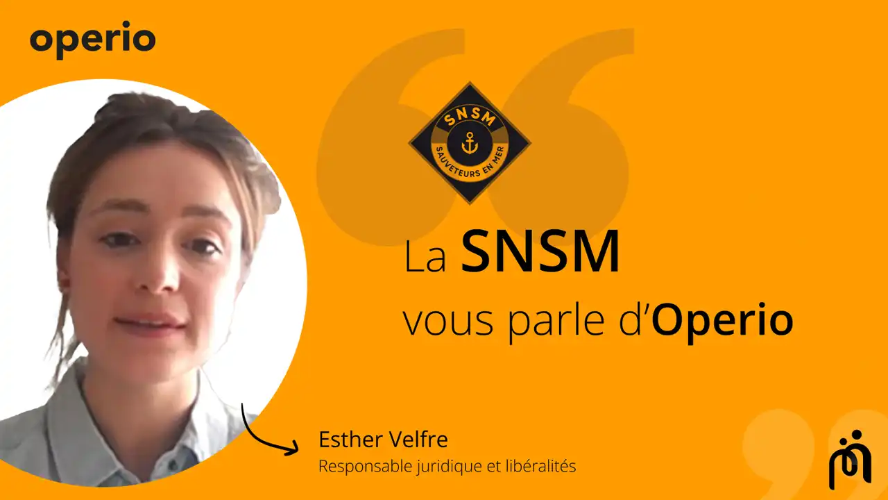 Retour d'expérience d'Esther VELFRE de la SNSM sur le logiciel Operio