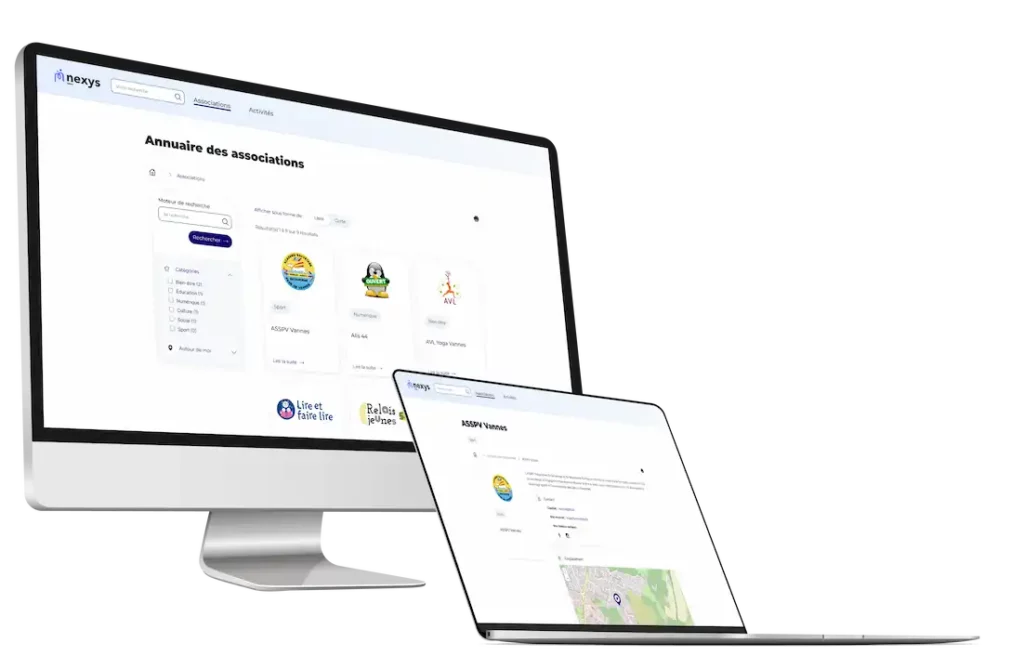 mockup Annuaire des associations MGDIS NEXYS